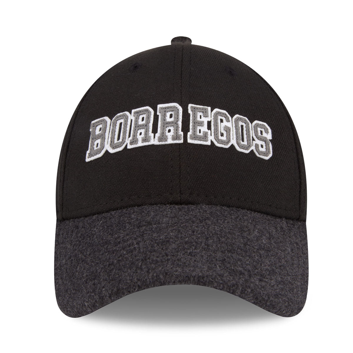 Gorra Texto BORREGOS 39Thirty New Era Negro y Gris Jaspe