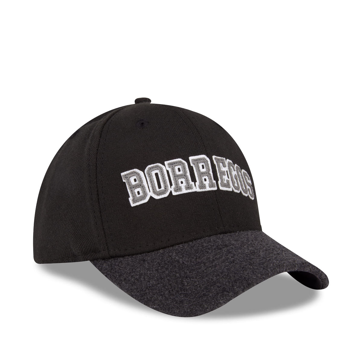 Gorra Texto BORREGOS 39Thirty New Era Negro y Gris Jaspe