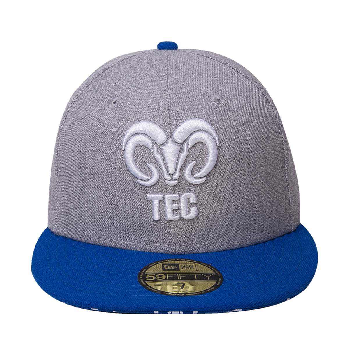Gorra Logo BORREGOS TEC 59Fifty New Era Gris y Azul