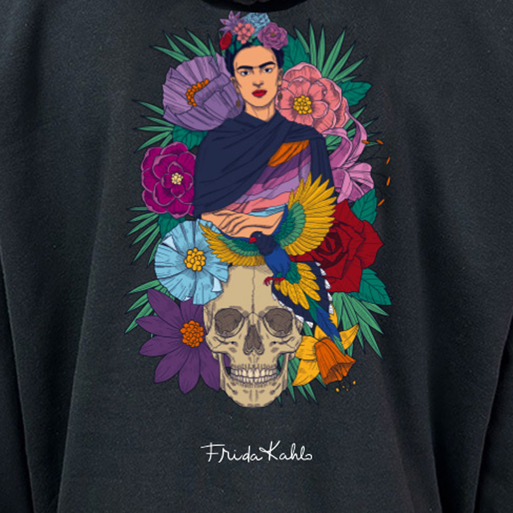 Sudadera Algodón Moda Frida Kahlo TEC Negro, unisex