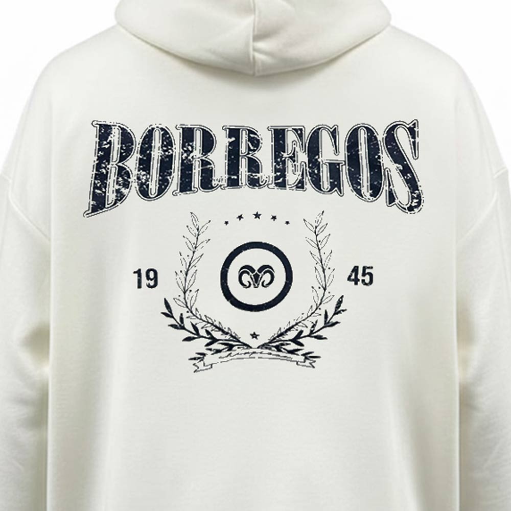 Sudadera de Algodón Oversize FW25 BORREGOS Hueso, Unisex