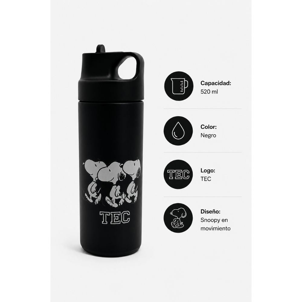 Termo Three Snoopy TEC Negro