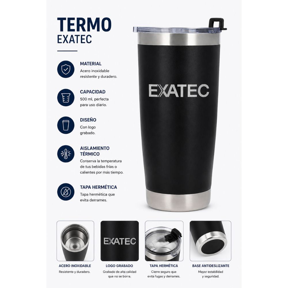 Termo Metálico Roman EXATEC, Negro
