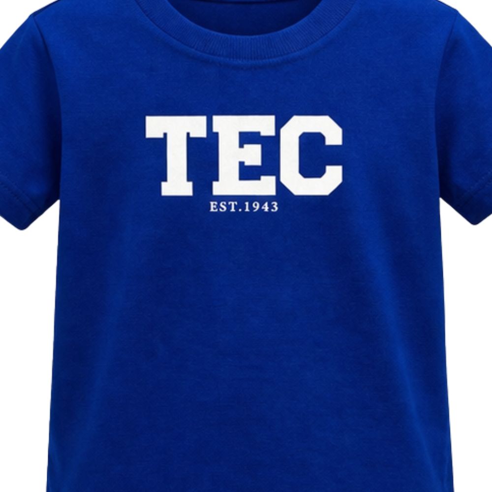 Playera Casual Blank TEC Niños Azul, Infantil Unisex