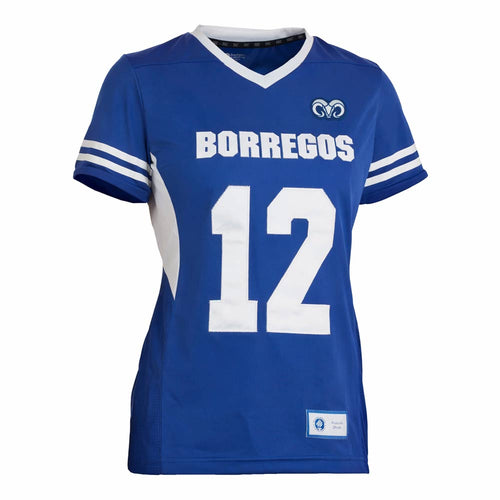 Jersey Oficial Borregos Local Con Número Azul, Mujer