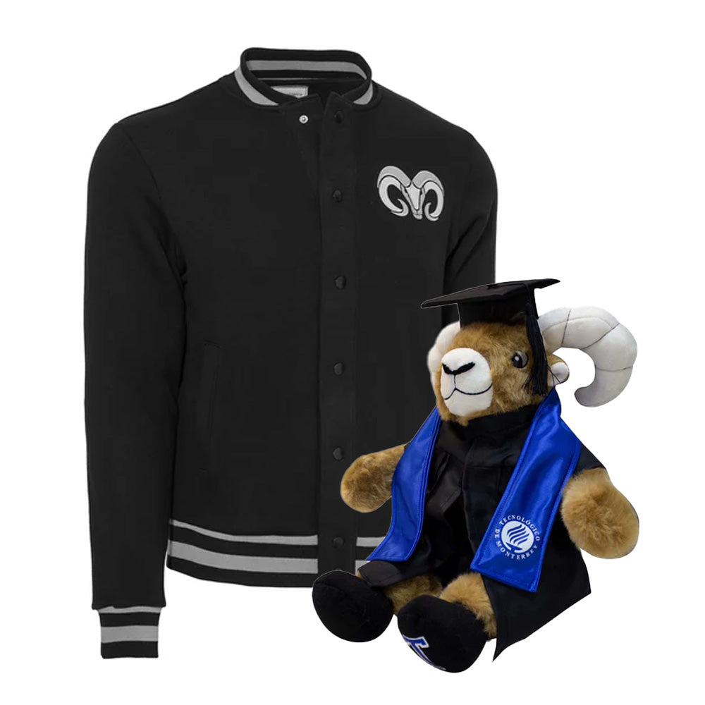 Kit Teus Profesional + Chamarra Universitaria Borregos Negro