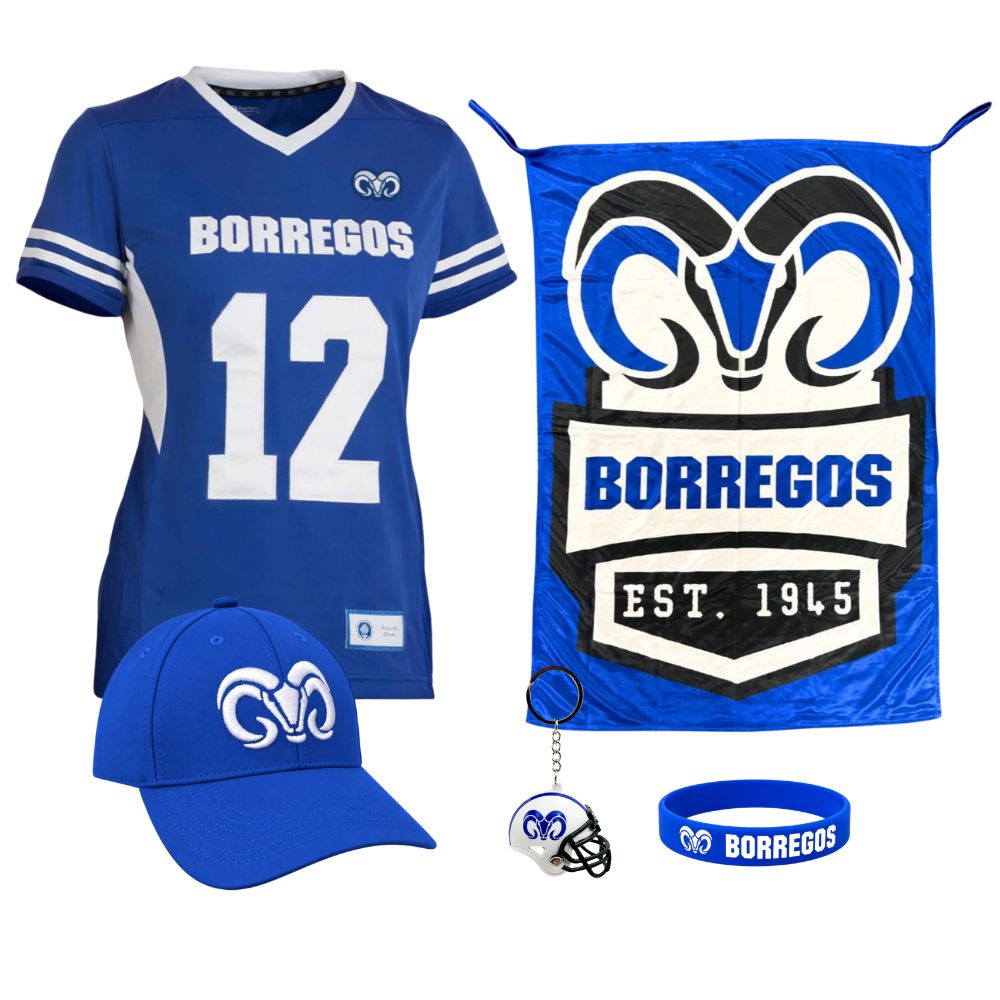 Kit Fan BORREGOS Jersey Oficial Local Con Número Azul, Mujer