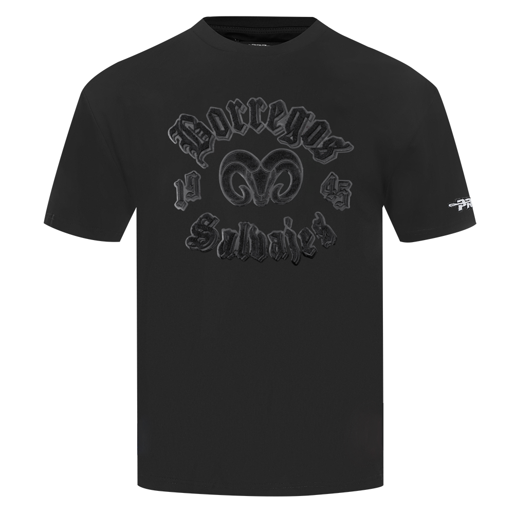 Playera Oversize Pro Standard BORREGOS Negro, Unisex