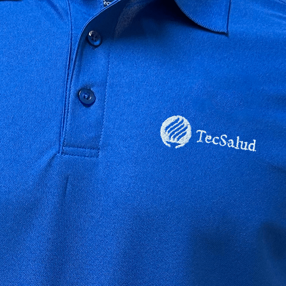 Playera polo TEC Salud Caballero Azul Rey