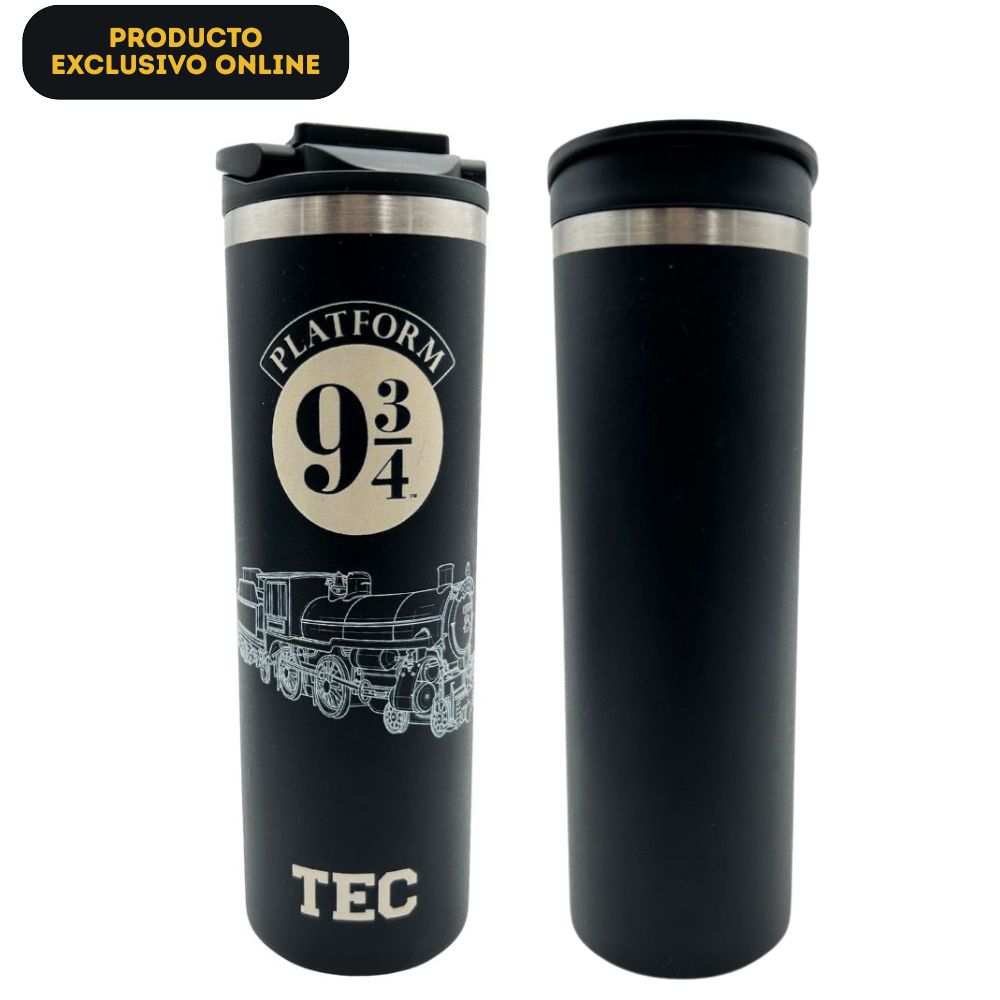 Termo Metálico Harry Potter Plataforma 9 3/4 TEC, Negro