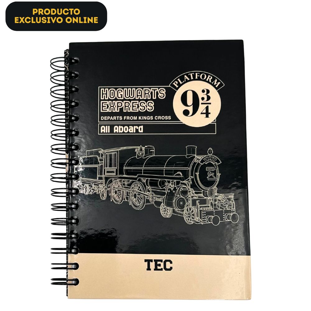 Libreta Harry Potter Plataforma 9 3/4 TEC, Negra