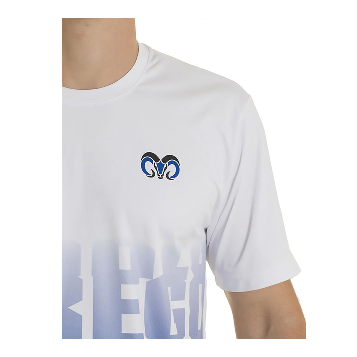 Playera Deportiva Borregos Texto Degradado - Blanco, Hombre