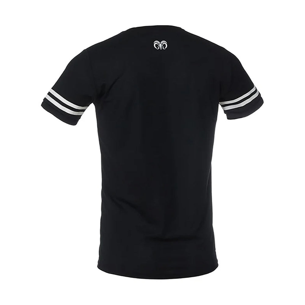 Playera Deportiva Doble Linea BORREGOS CF negro