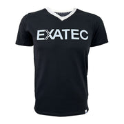 Playera Casual EXATEC Cuello Blanco Negro, Caballero