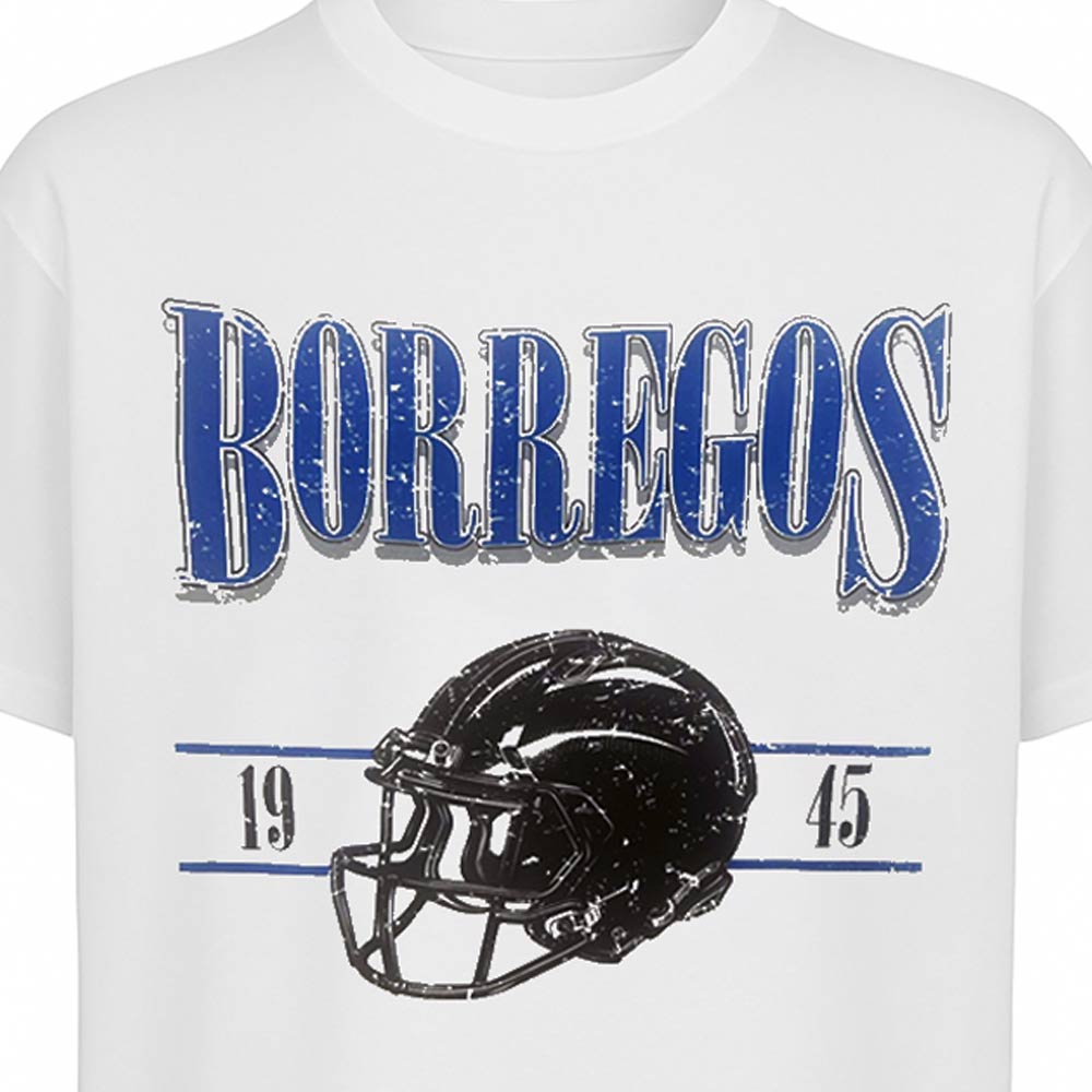 Playera Casual Oversize FW25 BORREGOS Blanco, Unisex