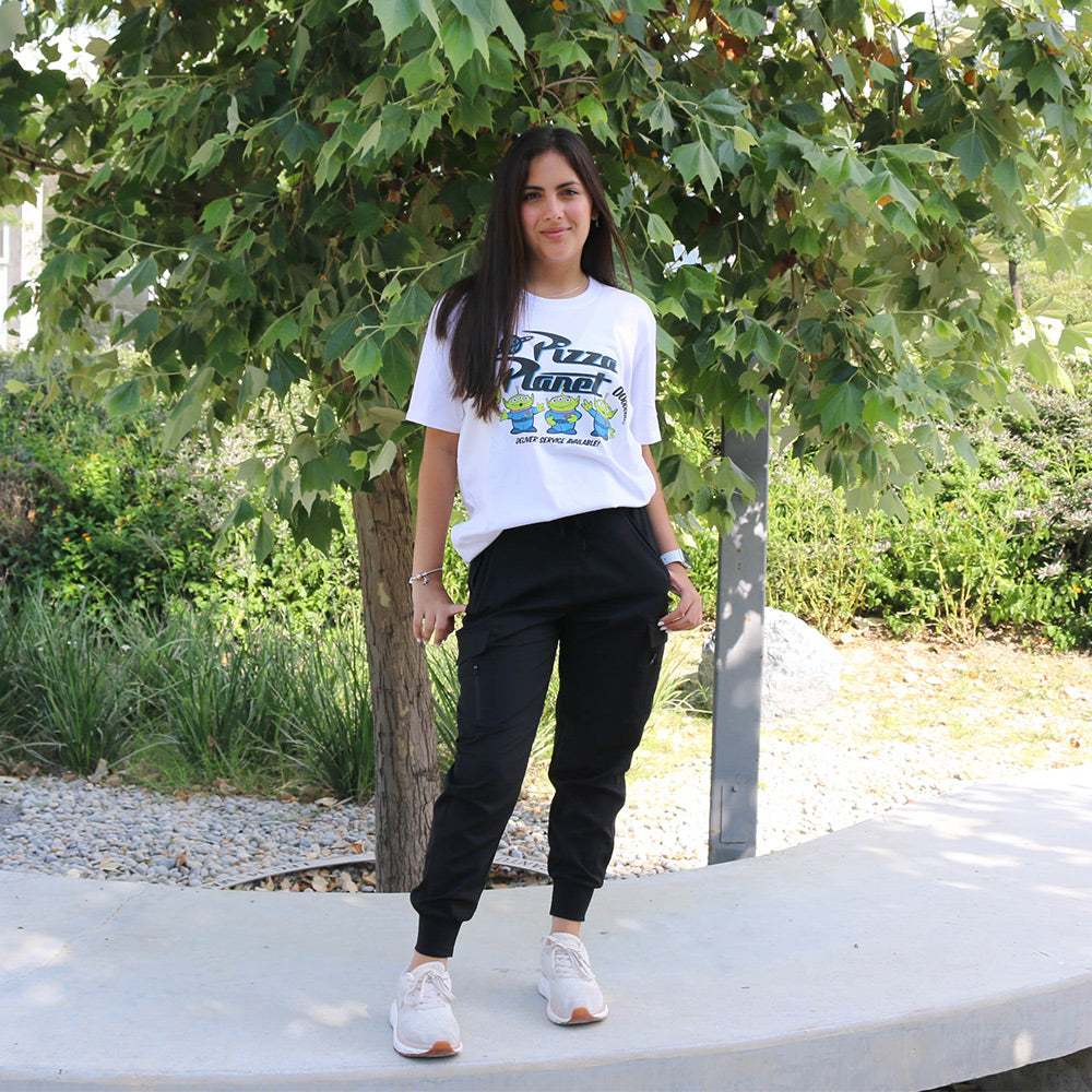 Playera Casual Disney Pizza Planet TEC Blanco, unisex