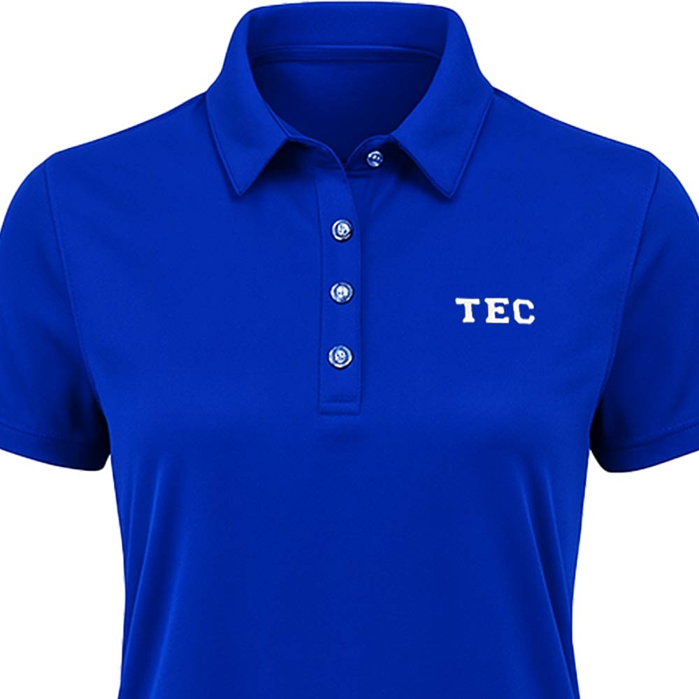Playera Polo Deportiva TEC Mujer, Azul