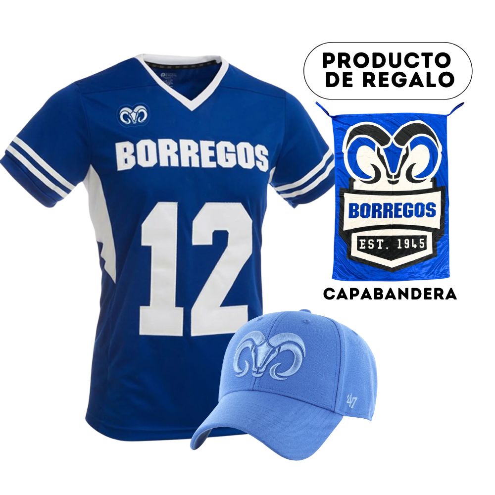 Kit Borregos Jersey Hombre + Gorra '47 + Capa Bandera