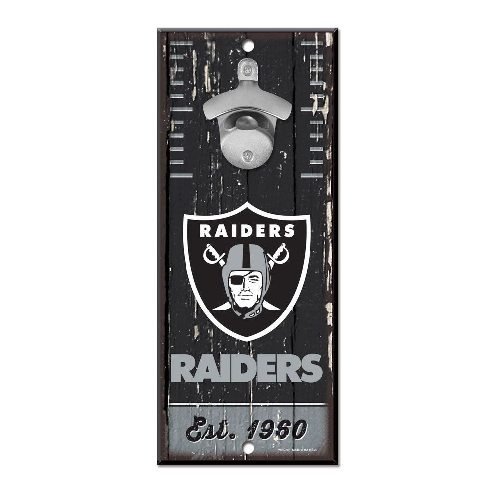 Destapador de botellas de pared NFL Raiders, gris