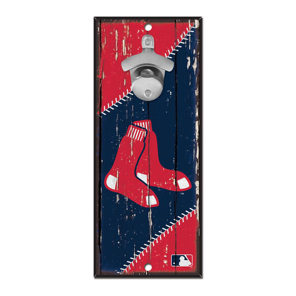 Destapador de botellas de pared MLB Red Sox, azul marino
