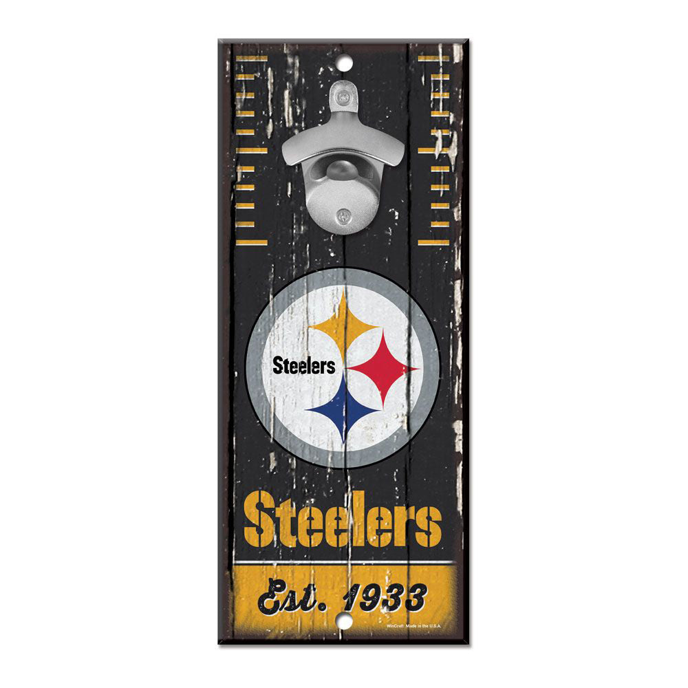 Destapador de botellas de pared NFL Steelers, amarillo