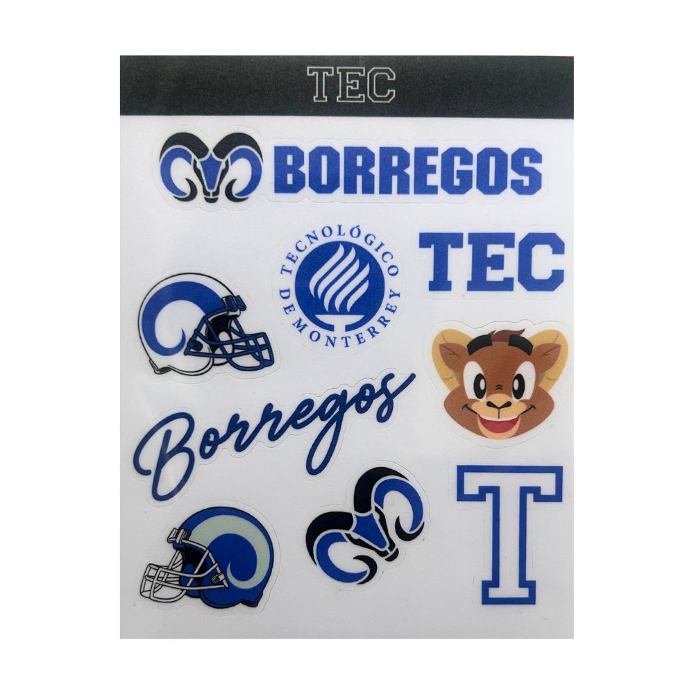 Stickers Plantilla BORREGOS, TEC, Tecnológico de Monterrey, Teus