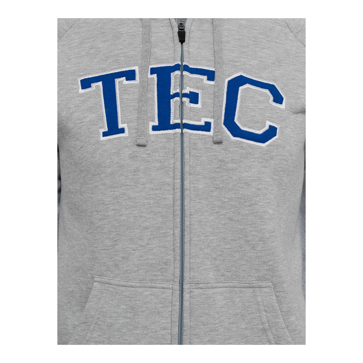 Sudadera Essential TEC gris con zipper, unisex