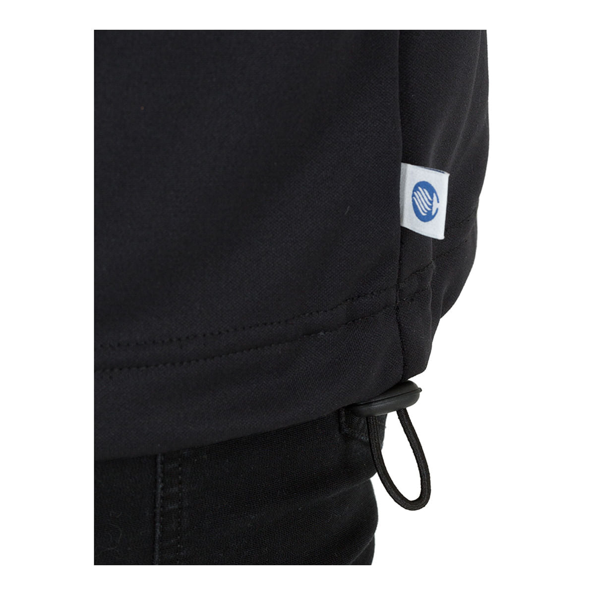 Sudadera deportiva BORREGOS negro con bolsillo y medio zipper, CM