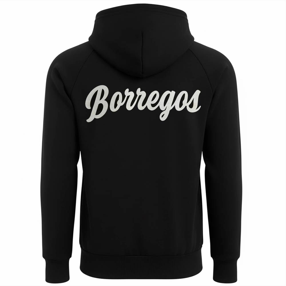 Sudadera Zipper Varsity BORREGOS Negro, Unisex