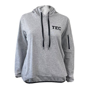 Sudadera TEC Gris con Cierre al Costado, Mujer