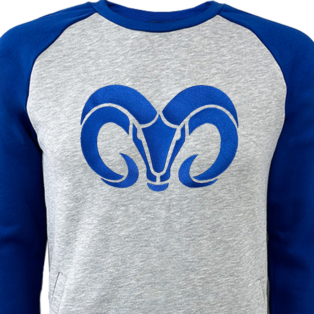Sudadera PO Vintage Borregos Gris/Azul, Unisex