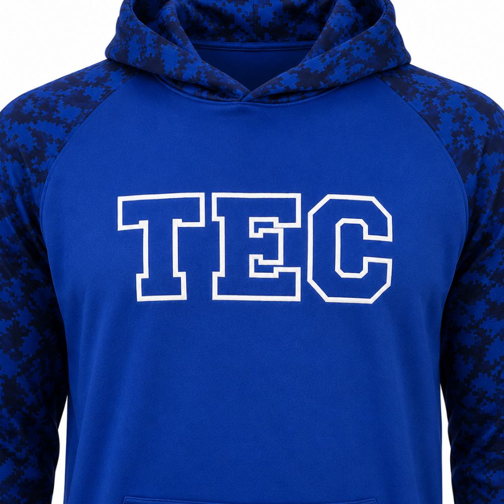 Sudadera Poliéster TEC Camuflaje Azul, Unisex
