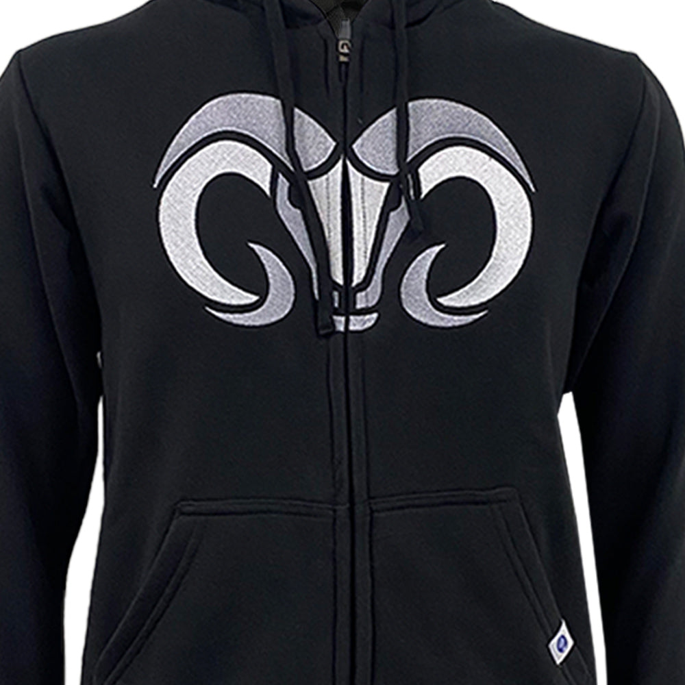 Sudadera Essential BORREGOS negro con zipper, Unisex