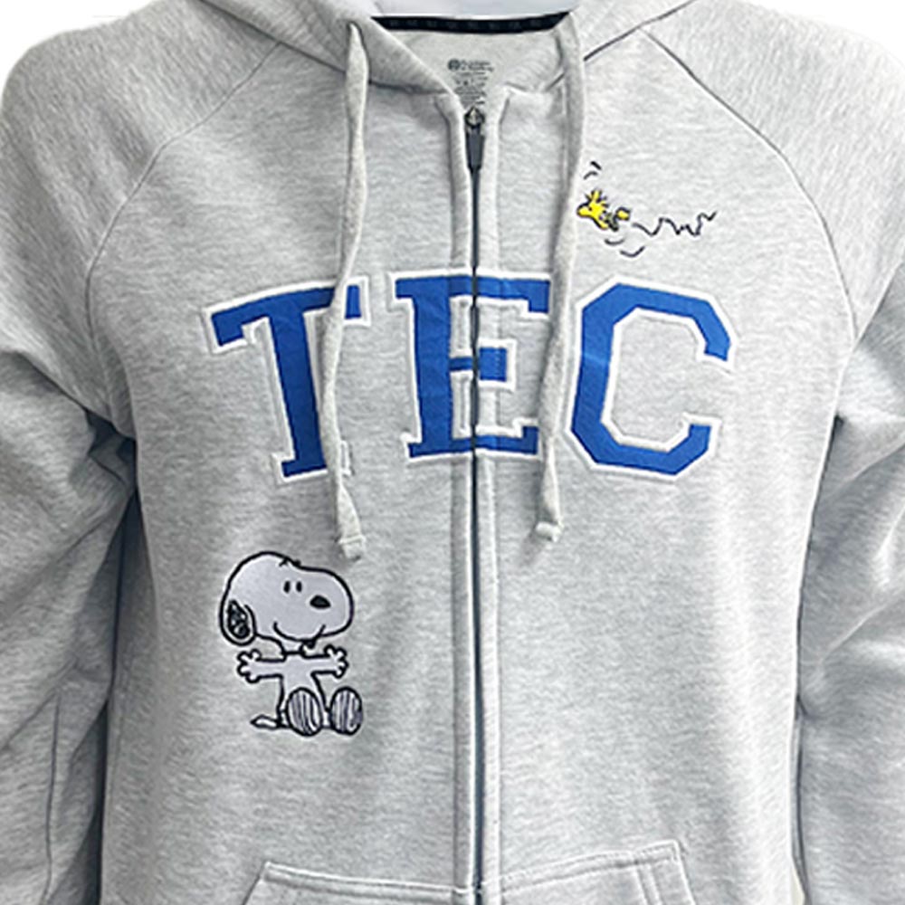 Sudadera Algodón Zipper Peanuts TEC Gris