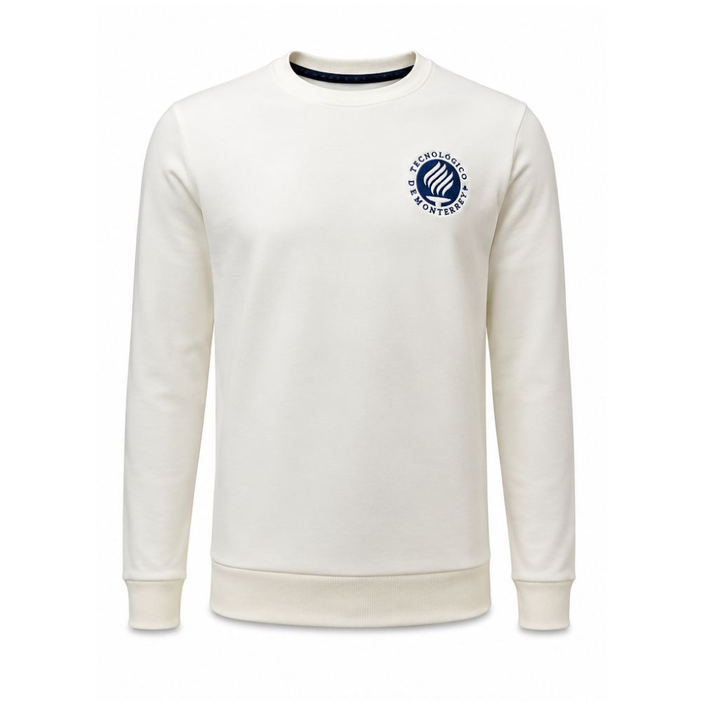 Sudadera Crewneck FLAMA Hueso, Unisex