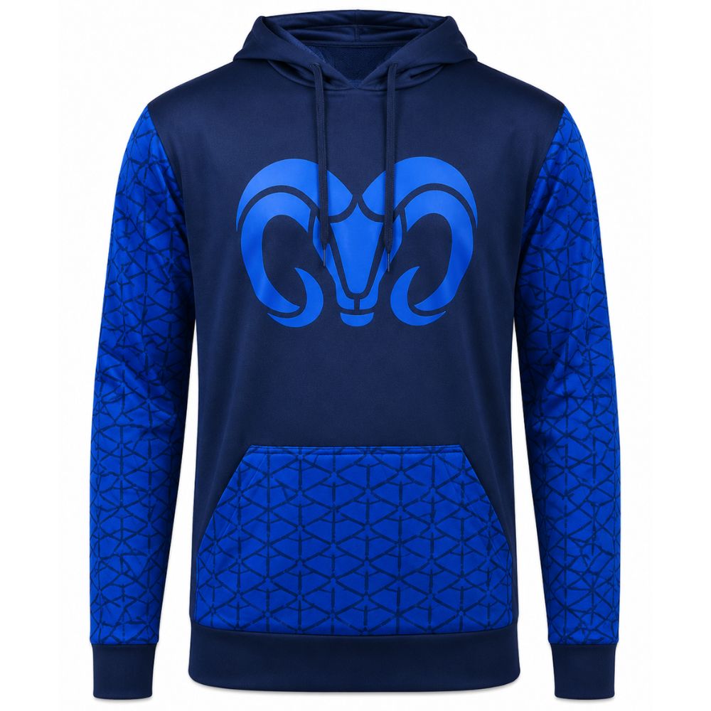Sudadera Poliéster Logo BORREGOS Azul, Unisex