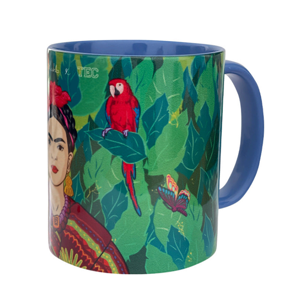 Taza Frida Kahlo TEC Verde/Celeste