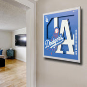 Cuadro decorativo en capas MLB Dodgers, azul
