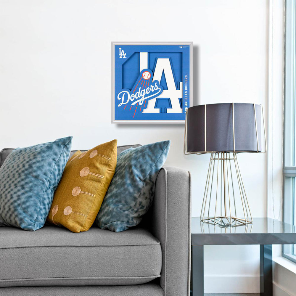 Cuadro decorativo en capas MLB Dodgers, azul
