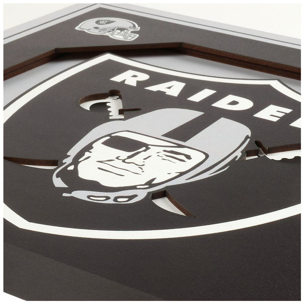 Cuadro decorativo en capas NFL Raiders, gris