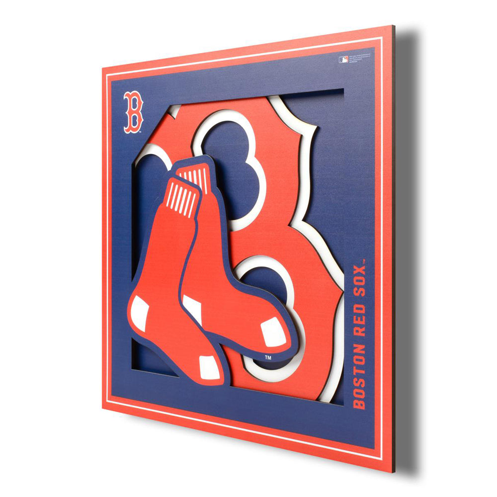 Cuadro decorativo en capas MLB Red Sox, azul marino