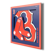 Cuadro decorativo en capas MLB Red Sox, azul marino