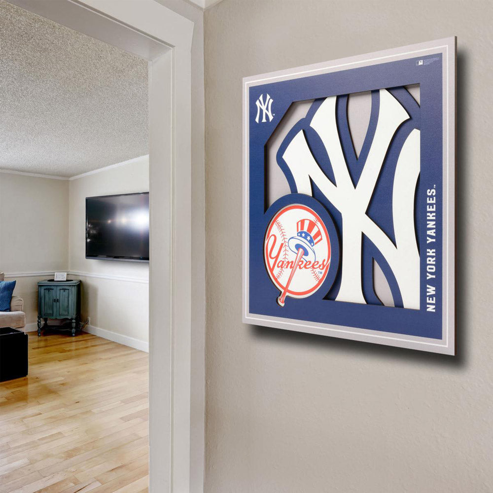 Cuadro decorativo en capas MLB Yankees, azul marino