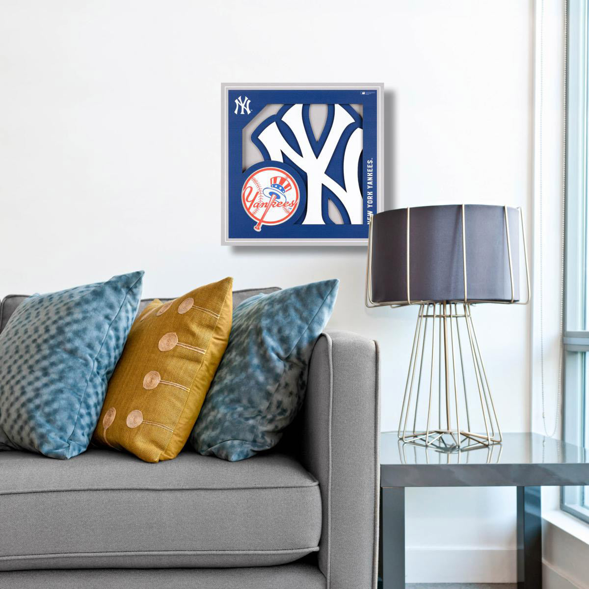 Cuadro decorativo en capas MLB Yankees, azul marino