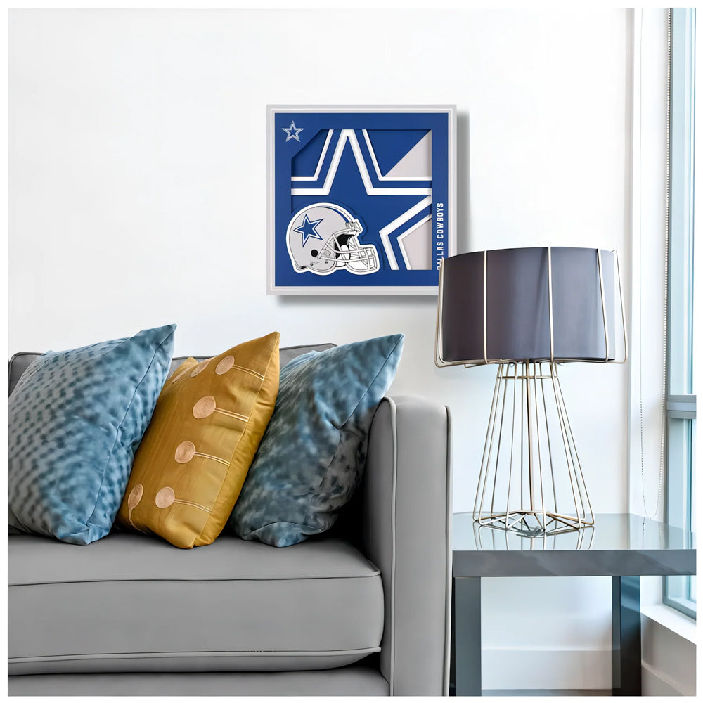 Cuadro decorativo en capas NFL Cowboys, gris