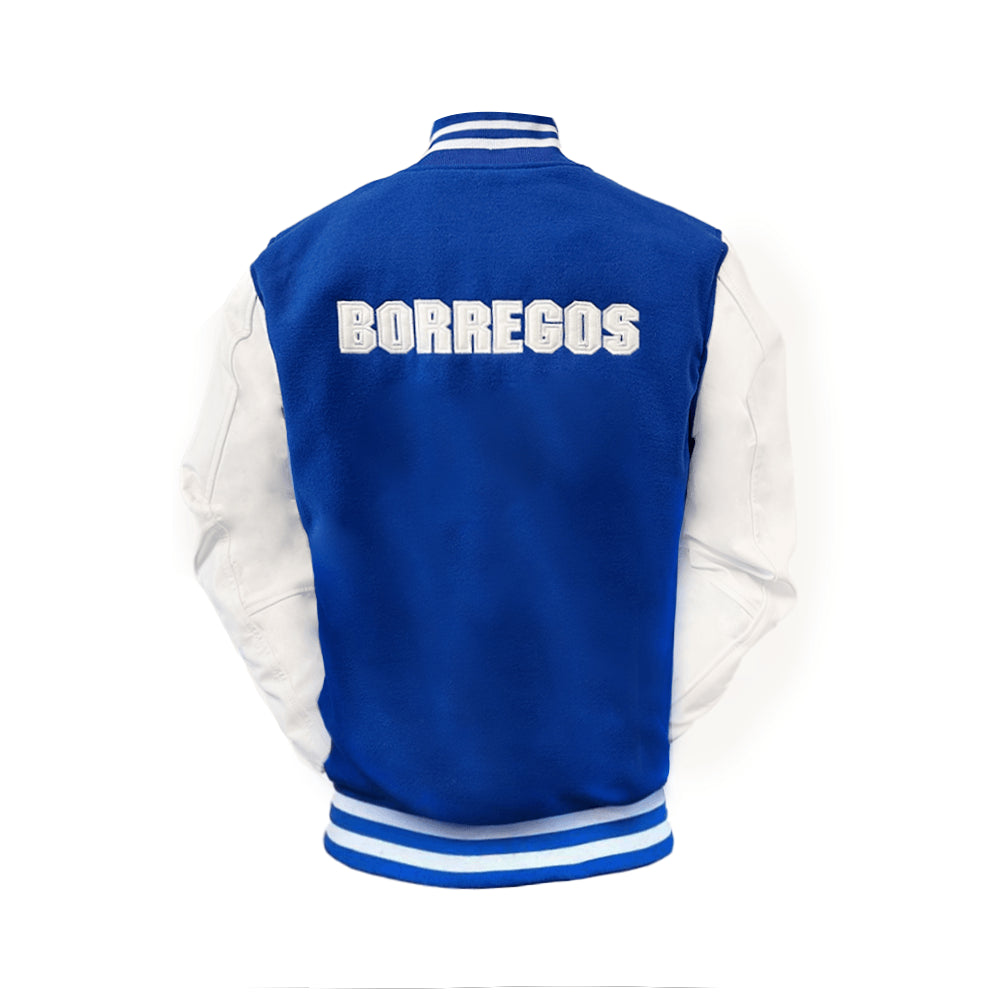 Chamarra Universitaria BORREGOS Premium Azul Rey