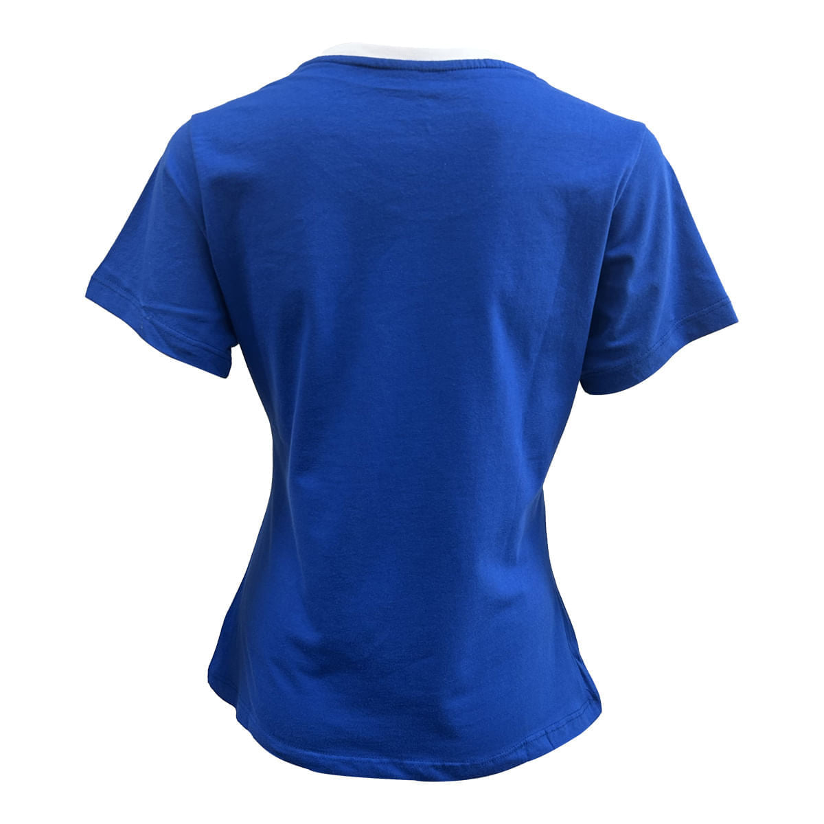 Playera Casual Tec 80 Aniversario Cuello Blanco Mujer Azul