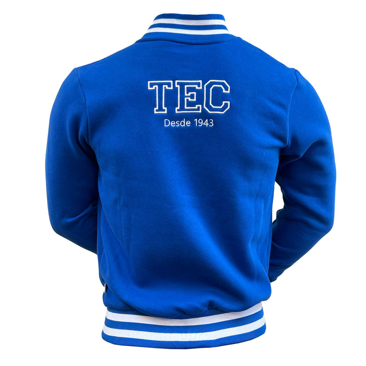 Chamarra Universitaria Tec 80 Aniversario Azul