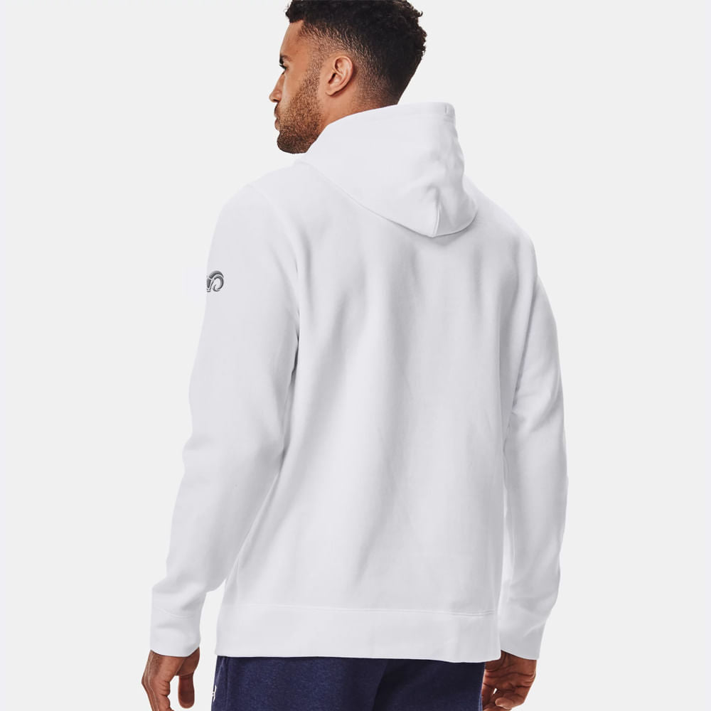 Sudadera Algodón Under Armour Borregos Hombre - Blanco