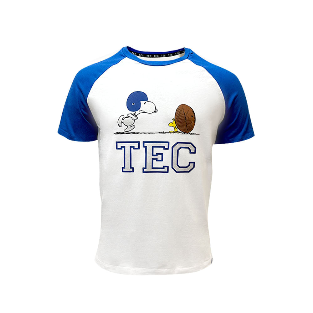 Playera Casual Peanut TEC Manga Raglan Hombre